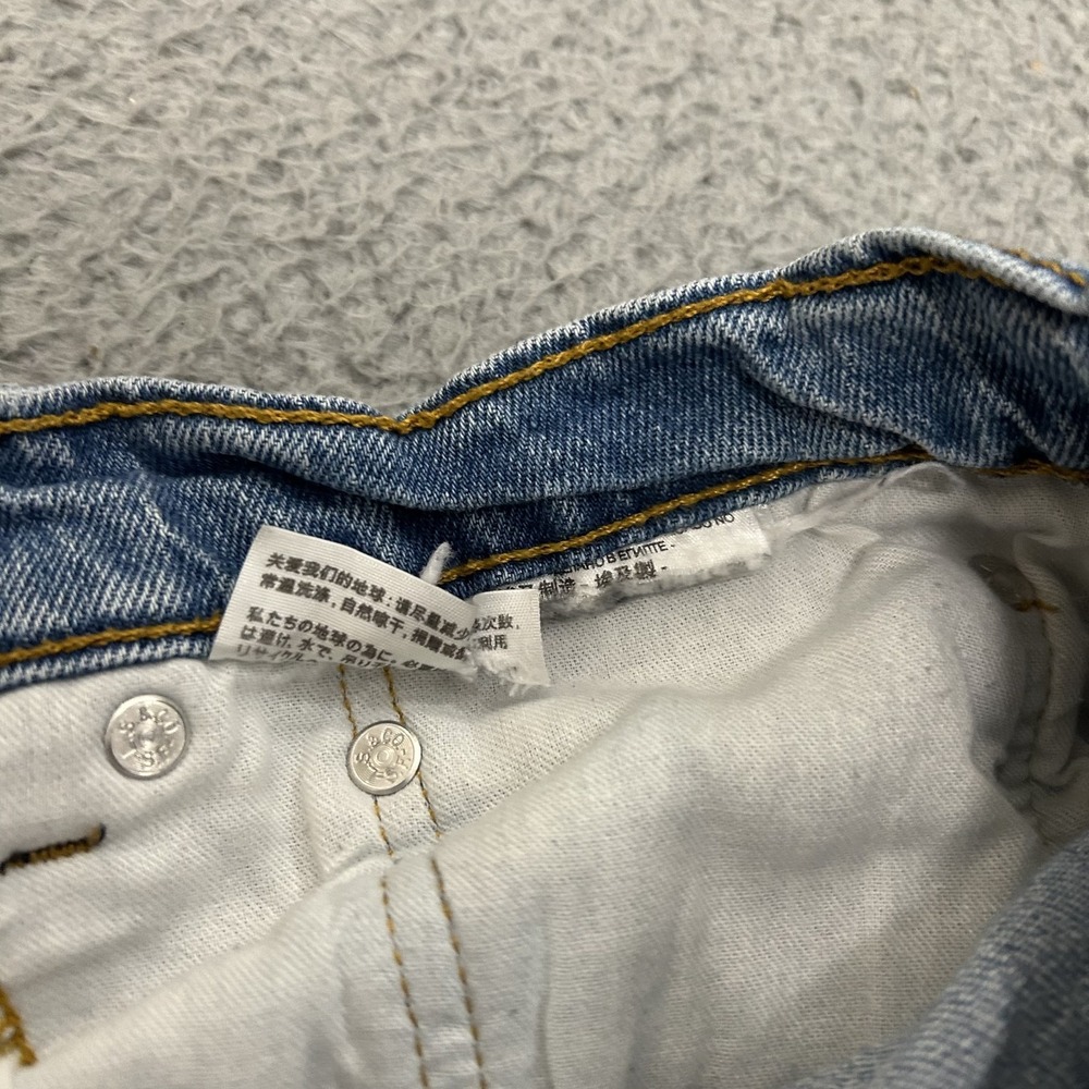 Levis Jeans Mens 34x30 Blue Denim 514 Slim Straight Light Wash Stretch American - Picture 14 of 15